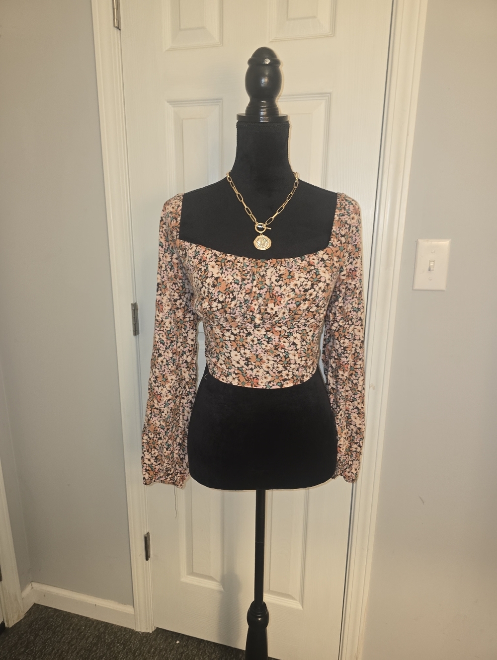 Wild Fable Multicolor Floral Puff Sleeve Blouse